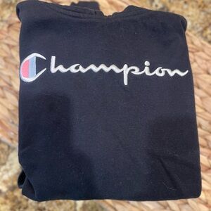 Champion Logo Black Pullover